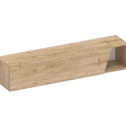 Garnero Arredamenti Mensole E Pensili-Pensile orizzontale 138x29h cm 1 anta tagliata soggiorno chiaro Sunset Rovere