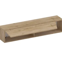 Garnero Arredamenti Mensole E Pensili-Pensile orizzontale 138x29h cm 1 anta tagliata soggiorno chiaro Sunset Rovere