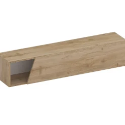 Garnero Arredamenti Mensole E Pensili-Pensile orizzontale 138x29h cm 1 anta tagliata soggiorno chiaro Sunset Rovere