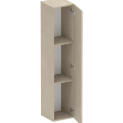 Garnero Arredamenti Mensole E Pensili-Pensile verticale 29x138h cm 1 anta reversibile moderno Sunset Tortora