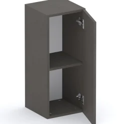 Garnero Arredamenti Mensole E Pensili-Pensile verticale 29x69h cm 1 anta reversibile nero Sunset Ossido