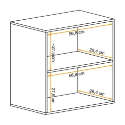 Garnero Arredamenti Mensole E Pensili-Pensile 60x60cm sospeso con serigrafia nera Geo Rovere