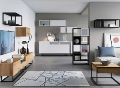 Garnero Arredamenti Mensole E Pensili-Pensile 30x31h cm 1 anta da parete moderno Erice Gihome® Rovere