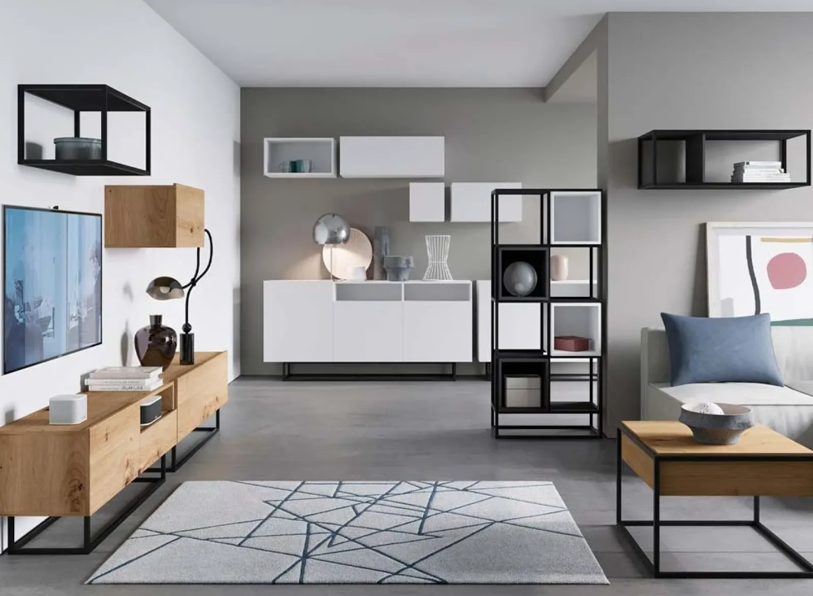 Garnero Arredamenti Mensole E Pensili-Pensile 30x31h cm 1 anta da parete moderno Erice Gihome® Rovere