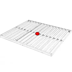 Garnero Arredamenti Accessori Mobili-Piede centrale di rinforzo per rete matrimoniale con piedini 30 Venice