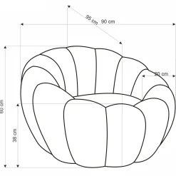 Garnero Arredamenti Poltroncine Imbottite-Poltorona imbottita in tessuto design moderno Coccoluna Beige