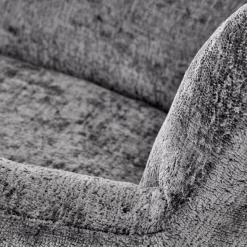 Garnero Arredamenti Poltrone Relax|Poltroncine Imbottite-Poltrona a dondolo imbottita in tessuto Isla Grigio