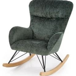 Garnero Arredamenti Poltrone Relax|Poltroncine Imbottite-Poltrona a dondolo imbottita in tessuto Isla Verde