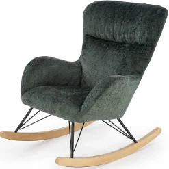 Garnero Arredamenti Poltrone Relax|Poltroncine Imbottite-Poltrona a dondolo imbottita in tessuto Isla Verde