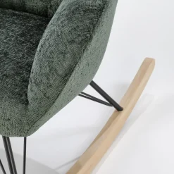 Garnero Arredamenti Poltrone Relax|Poltroncine Imbottite-Poltrona a dondolo imbottita in tessuto Isla Verde