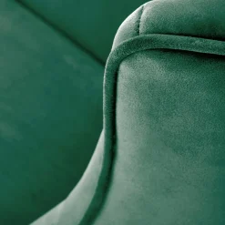 Garnero Arredamenti Poltrone Relax|Poltroncine Imbottite-Poltrona a dondolo relax imbottita in velluto scuro Nanna Verde