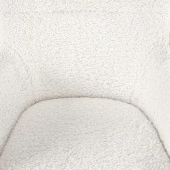 Garnero Arredamenti Poltrone Design|Poltrone Relax-Poltrona a dondolo relax imbottita in tessuto panna oro Spitz Bianco Opaco - Oro