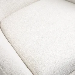 Garnero Arredamenti Poltrone Design|Poltrone Relax-Poltrona a dondolo relax imbottita in tessuto panna nero Spitz Bianco - Nero