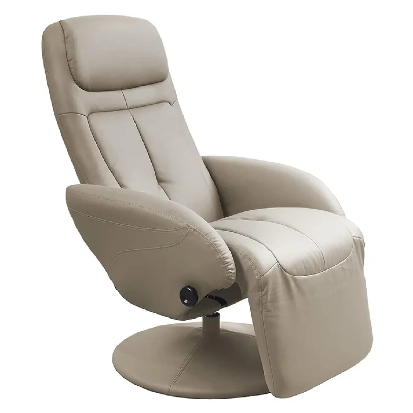 Garnero Arredamenti Poltrone Design|Poltrone Relax-Poltrona cappuccino imbottita in ecopelle reclinabile Nina Tortora