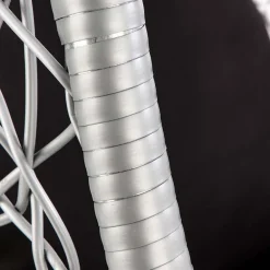 Garnero Arredamenti Dondoli Da Giardino|Poltrone Da Giardino-Poltrona da giardino a dondolo sospesa rattan grigio Seychelles