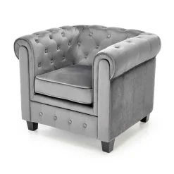 Garnero Arredamenti Poltrone Design|Poltrone Relax-Poltrona da sala imbottita in velluto nero Spina Grigio
