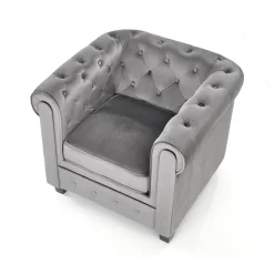 Garnero Arredamenti Poltrone Design|Poltrone Relax-Poltrona da sala imbottita in velluto nero Spina Grigio