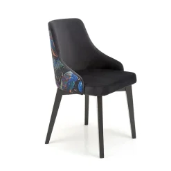 Garnero Arredamenti Poltrone Design-Poltrona da salotto in velluto con grafica Avarua Nero