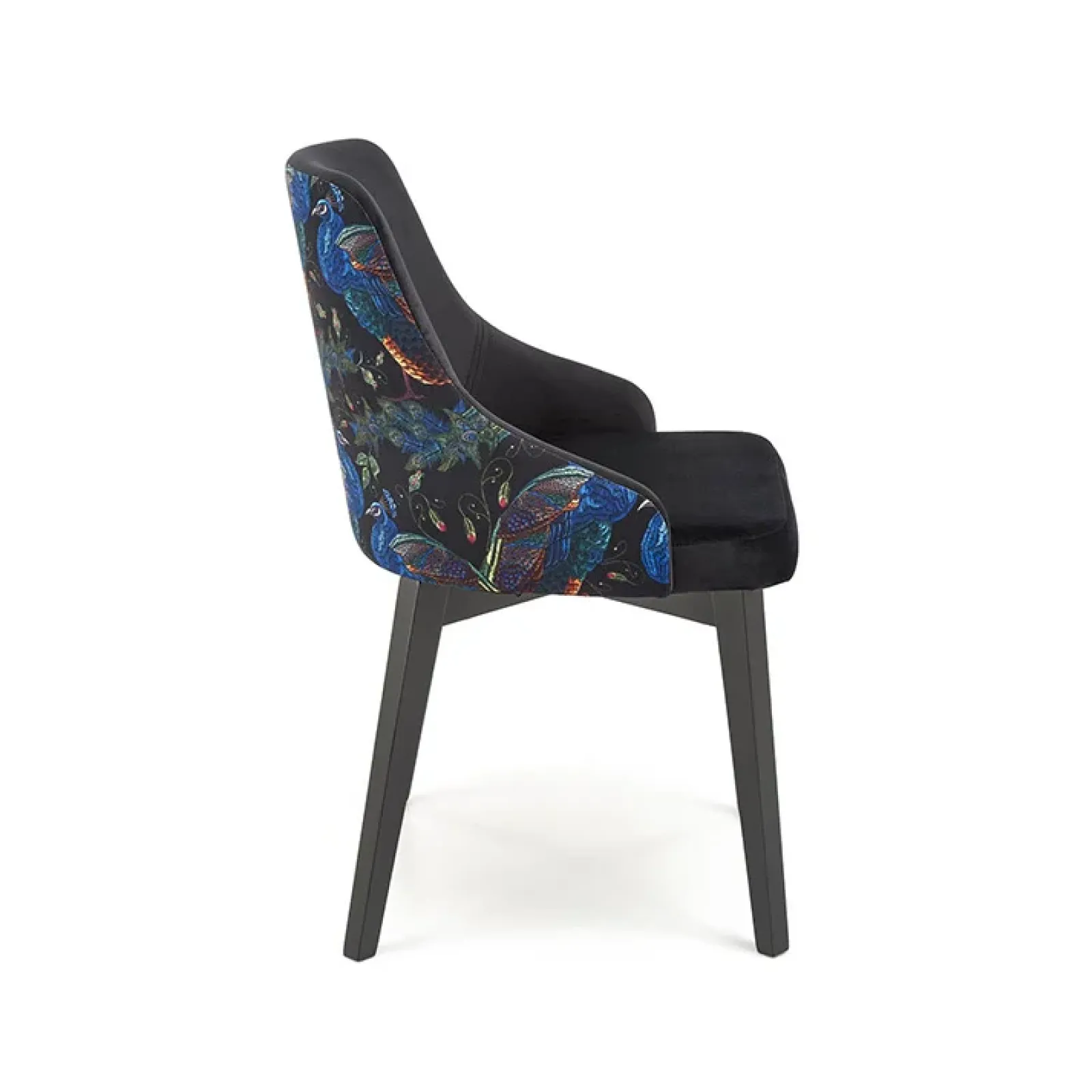 Garnero Arredamenti Poltrone Design-Poltrona da salotto in velluto con grafica Avarua Nero