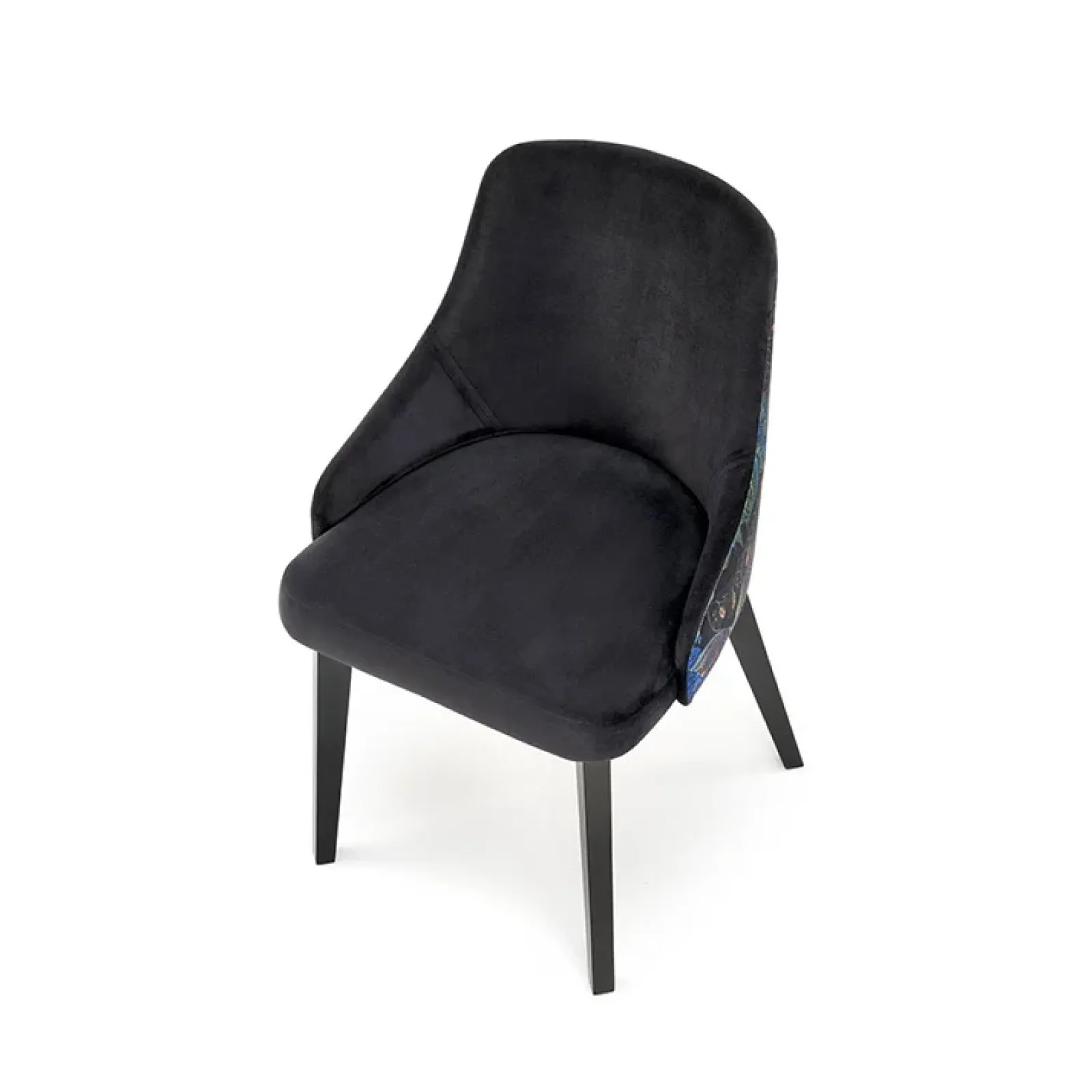 Garnero Arredamenti Poltrone Design-Poltrona da salotto in velluto con grafica Avarua Nero