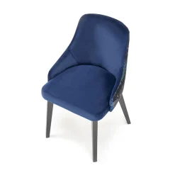 Garnero Arredamenti Sedie In Tessuto|Poltrone Design-Poltrona da salotto in velluto con grafica Avarua Blu