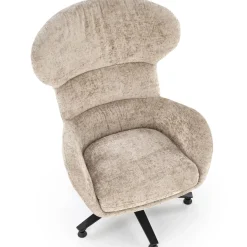 Garnero Arredamenti Poltrone Design|Poltrone Relax-Poltrona design girevole imbottita in tessuto Mappy Beige