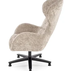 Garnero Arredamenti Poltrone Design|Poltrone Relax-Poltrona design girevole imbottita in tessuto Mappy Beige