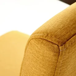 Garnero Arredamenti Poltrone Design|Poltrone Sala D'attesa-Poltrona design legno velluto giallo senape Lugano