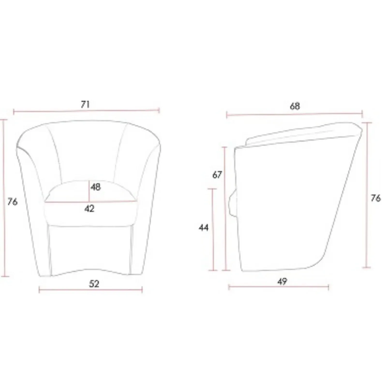 Garnero Arredamenti Poltrone Sala D'attesa-Poltrona design relax in ecopelle celeste Valentina Azzurro