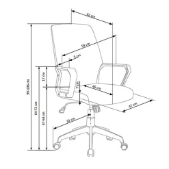 Garnero Arredamenti Sedie Da Ufficio|Sedie Scrivania Ufficio-Poltrona design ufficio in tessuto beige bianco Nikki