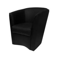 Garnero Arredamenti Poltrone Sala D'attesa|Poltroncine Imbottite-Poltrona imbottita in ecopelle Valentina Nero