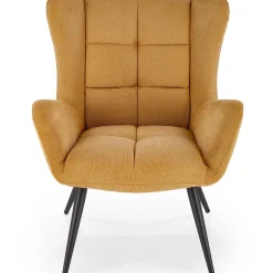 Garnero Arredamenti Poltrone Relax|Poltroncine Imbottite-Poltrona imbottita in tessuto giallo nero Snooz Senape