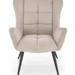 Garnero Arredamenti Poltrone Relax|Poltroncine Imbottite-Poltrona imbottita in tessuto nero Snooz Beige