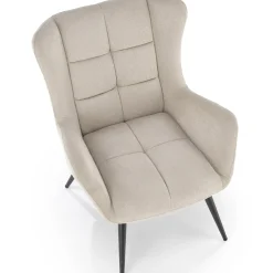 Garnero Arredamenti Poltrone Relax|Poltroncine Imbottite-Poltrona imbottita in tessuto nero Snooz Beige