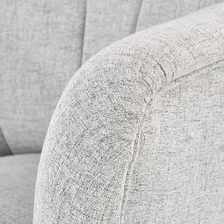 Garnero Arredamenti Poltrone Design|Poltroncine Imbottite-Poltrona imbottita in tessuto gambe in noce grigio Romina