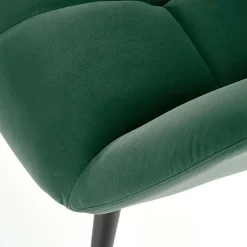 Garnero Arredamenti Poltroncine Imbottite-Poltrona imbottita in tessuto velluto scuro nero Polly Verde