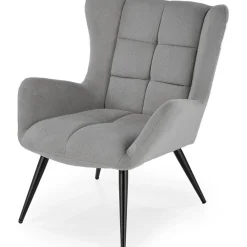 Garnero Arredamenti Poltrone Relax|Poltroncine Imbottite-Poltrona imbottita in tessuto nero Snooz Grigio