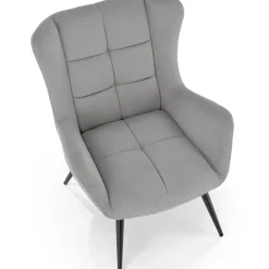 Garnero Arredamenti Poltrone Relax|Poltroncine Imbottite-Poltrona imbottita in tessuto nero Snooz Grigio
