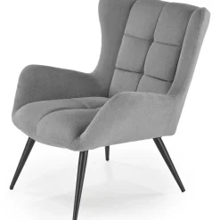 Garnero Arredamenti Poltrone Relax|Poltroncine Imbottite-Poltrona imbottita in tessuto nero Snooz Grigio