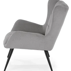Garnero Arredamenti Poltrone Relax|Poltroncine Imbottite-Poltrona imbottita in tessuto nero Snooz Grigio