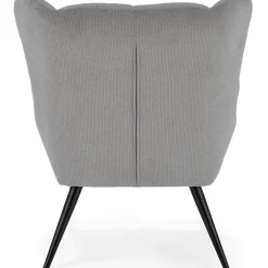 Garnero Arredamenti Poltrone Relax|Poltroncine Imbottite-Poltrona imbottita in tessuto nero Snooz Grigio