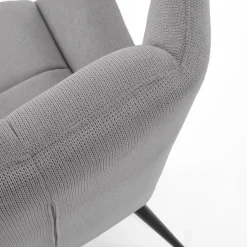 Garnero Arredamenti Poltrone Relax|Poltroncine Imbottite-Poltrona imbottita in tessuto nero Snooz Grigio