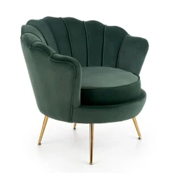 Garnero Arredamenti Poltrone Design|Poltrone Sala D'attesa-Poltrona imbottita in velluto oro Gabriella Verde