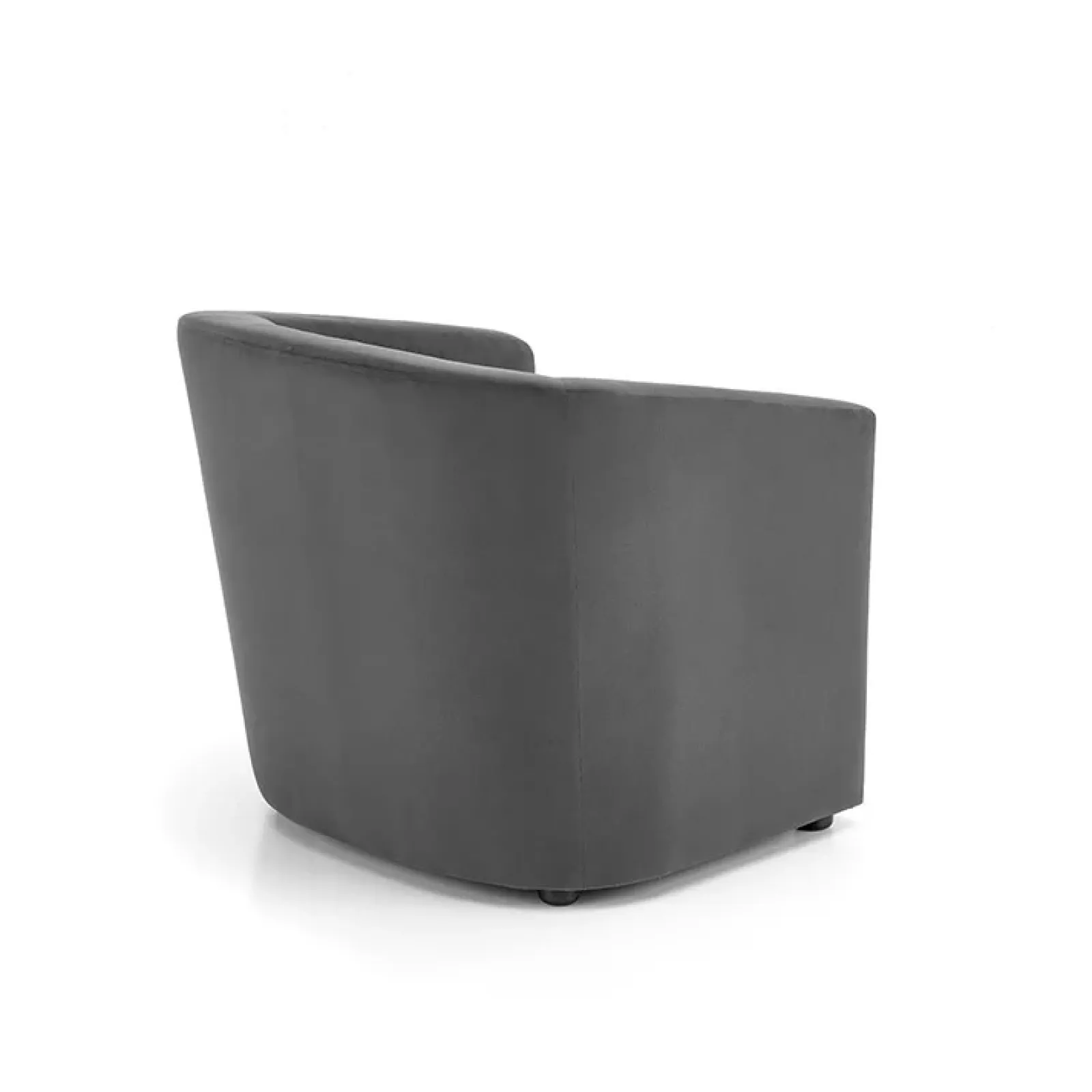 Garnero Arredamenti Poltrone Sala D'attesa|Poltrone Relax-Poltrona imbottita relax in velluto grigio Simeone Antracite