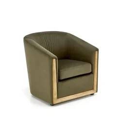 Garnero Arredamenti Sedie Sala Attesa|Poltrone Sala D'attesa-Poltrona imbottita relax in velluto Simeone Verde