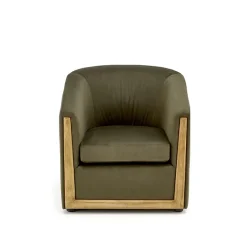 Garnero Arredamenti Sedie Sala Attesa|Poltrone Sala D'attesa-Poltrona imbottita relax in velluto Simeone Verde