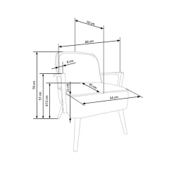 Garnero Arredamenti Poltrone Sala D'attesa|Poltroncine Imbottite-Poltrona moderna design in stoffa beige chiaro e gambe legno noce chiaro Bled