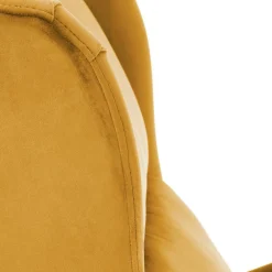 Garnero Arredamenti Poltrone Relax|Poltroncine Imbottite-Poltrona reclinabile imbottita in velluto giallo Cassiopea Senape