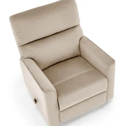 Garnero Arredamenti Poltrone Relax|Poltroncine Imbottite-Poltrona reclinabile imbottita in tessuto Benuat Beige