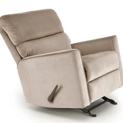 Garnero Arredamenti Poltrone Relax|Poltroncine Imbottite-Poltrona reclinabile imbottita in tessuto Benuat Beige